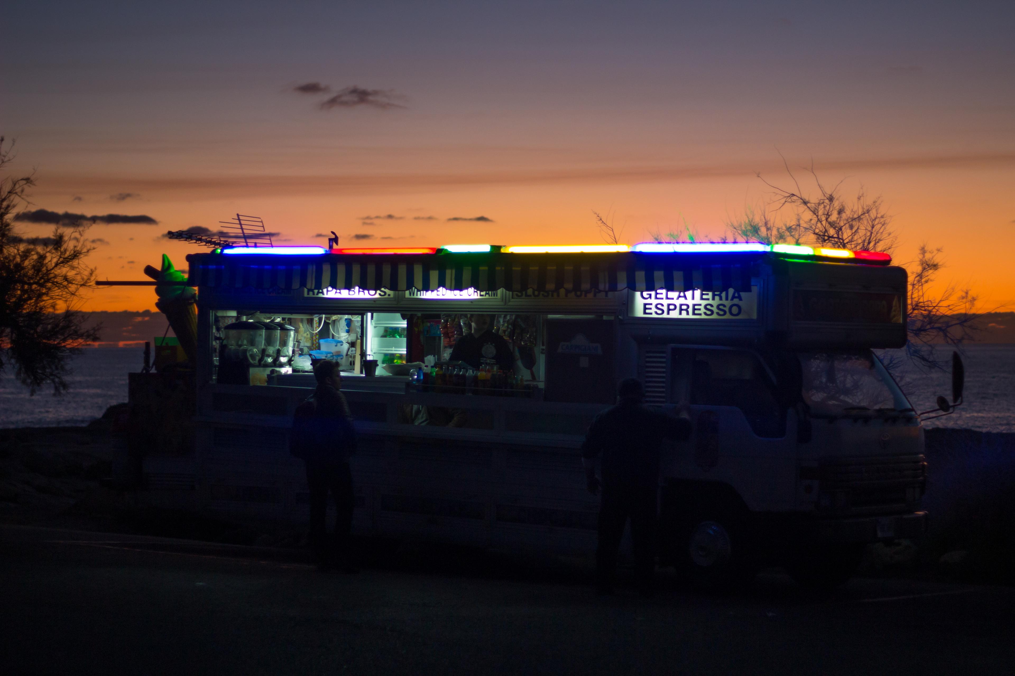 Gelato sales vehicle in Malta